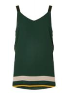 Dorothy Perkins *tall Green Border Striped Camisole Top