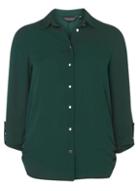 Dorothy Perkins Green Tab Roll Sleeve Shirt
