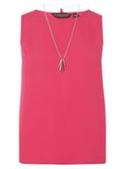 Dorothy Perkins Pink Sleeveless Necklace Top