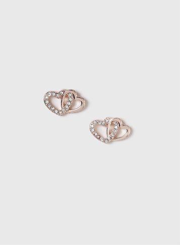 Dorothy Perkins Interlocking Heart Earrings
