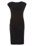 Dorothy Perkins Black Asymetric Drape Side Dress