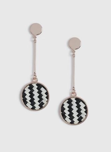 Dorothy Perkins Multi Coloured Raffia Bar Drop Earrings