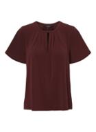 *vero Moda Wine Red Keyhole Top