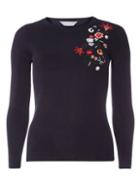 Dorothy Perkins Petite Navy Embroidered Jumper