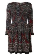 Dorothy Perkins *tenki Maroon Paisley Print Dress