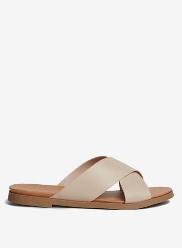 Dorothy Perkins Wide Fit Nude Comfort Filipa Mule Sandals