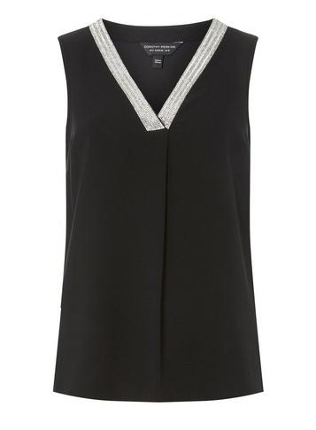 Dorothy Perkins Black Diamond V-neck Shell Top