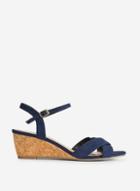 Dorothy Perkins Wide Fit Navy Revel Wedge Sandals