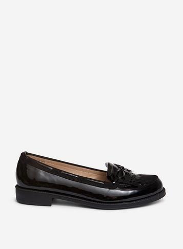 Dorothy Perkins Wide Fit Black Letty Loafers