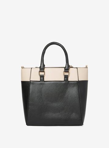 Dorothy Perkins Black Mini Colour Block Tote Bag