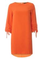 Dorothy Perkins Orange Ruched Sleeve Shift Dress