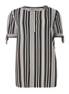 Dorothy Perkins Dp Curve Black Stripe Collarless Top