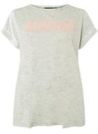 Dorothy Perkins *dp Curve Grey Hamptons Motif T-shirt