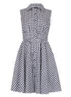 Dorothy Perkins *izabel London Navy Gingham Country Shirt Dress