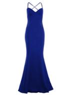 *quiz Royal Blue Crossover Maxi Dress