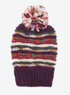 Dorothy Perkins Purple Folk Striped Knit Beanie Hat