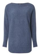 Dorothy Perkins Blue Ribbed Batwing Jumper