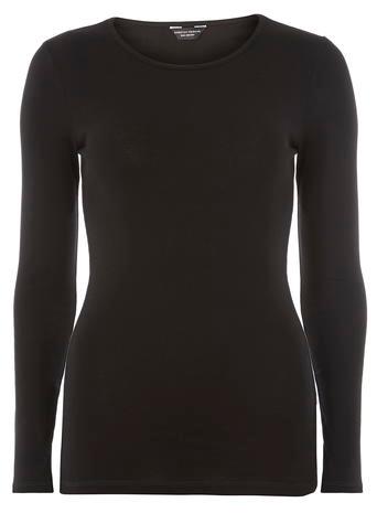 Dorothy Perkins Black Long Sleeve Crew Top