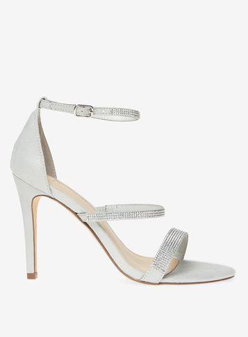 Dorothy Perkins Silver 'becky' Heel Sandals