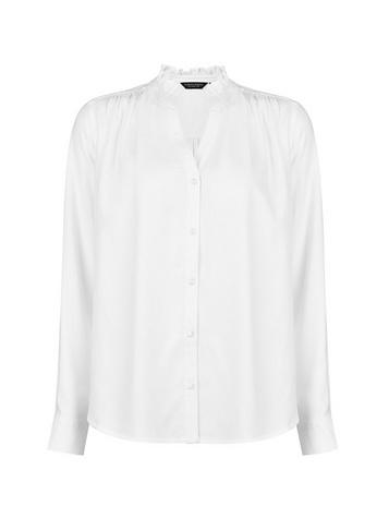 Dorothy Perkins Plain White Viscose Shirt
