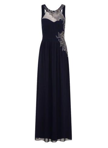 Dorothy Perkins *little Mistress Navy Applique Maxi Dress