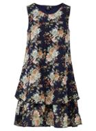 *izabel London Multi Colour Layered Hem Shift Dress