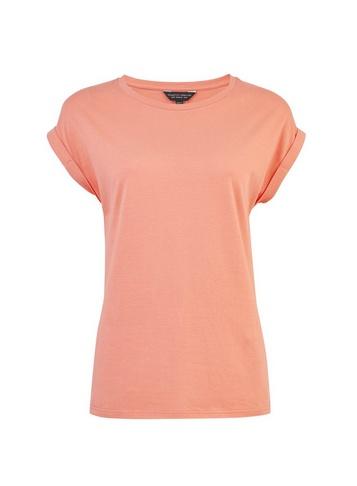 Dorothy Perkins Orange Roll Sleeve T-shirt