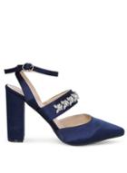 Dorothy Perkins *chi Chi London Navy Embellished Court Shoes