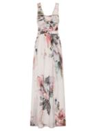 Dorothy Perkins *little Mistress Cream Embellished Neck Floral Maxi Dress