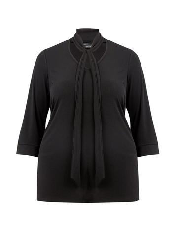 Dorothy Perkins *dp Curve Black Pussybow Top