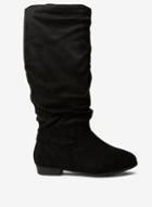 Dorothy Perkins Black Microfibre Twister Slouch Boots