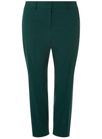 Dorothy Perkins Dp Curve Green Ankle Grazer Tapered Leg Trousers