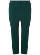Dorothy Perkins Dp Curve Green Ankle Grazer Tapered Leg Trousers