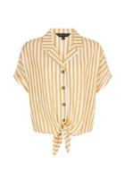 Dorothy Perkins Yellow Striped Linen Shirt