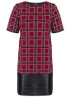 Dorothy Perkins *quiz Crepe Check Pu Hem Tunic