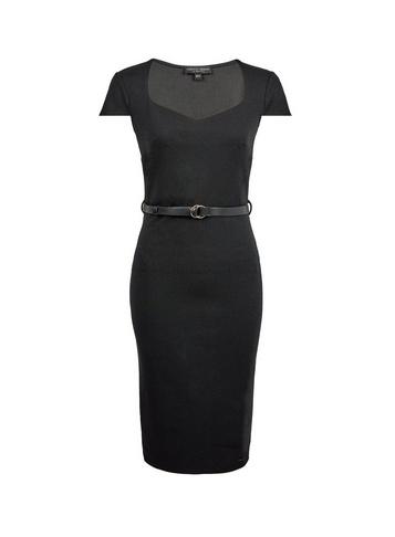 Dorothy Perkins *black Belted Pencil Dress
