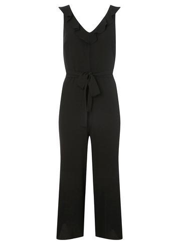 Dorothy Perkins Black Ruffle Strap Culottes Jumpsuit