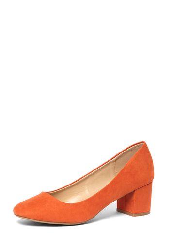 Dorothy Perkins Online Exclusive 'daze' Orange Block Heel Court Shoes