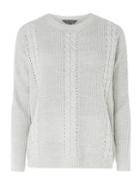 Dorothy Perkins *tall Grey Cable Front Jumper