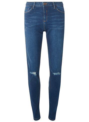 Dorothy Perkins *tall Blue Ripped 'darcy' Ankle Jeans