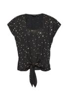 Dorothy Perkins Black Star Print Tie Front T-shirt