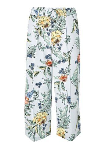 Dorothy Perkins Multicoloured Floral O-ring Wide Leg Cropped Trousers