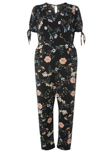 Dorothy Perkins Dp Curve Black Jersey Sleeve Jumpsuit