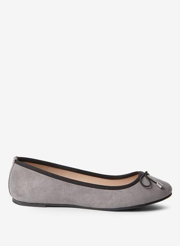 Dorothy Perkins Grey Textured Pandora Pumps
