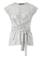 Dorothy Perkins Silver Sheen Self-tying T-shirt