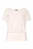 Dorothy Perkins *roman Originals Ivory Floral Print Top