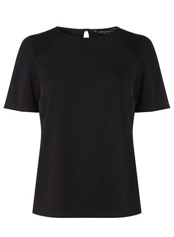 Dorothy Perkins Black Ruched Shoulder T-shirt