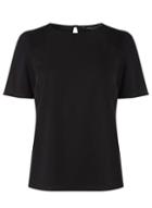 Dorothy Perkins Black Ruched Shoulder T-shirt
