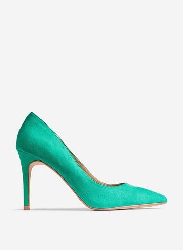 Dorothy Perkins Green Danielle Court Shoes