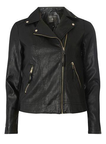 Dorothy Perkins Black Faux Leather Biker Jacket